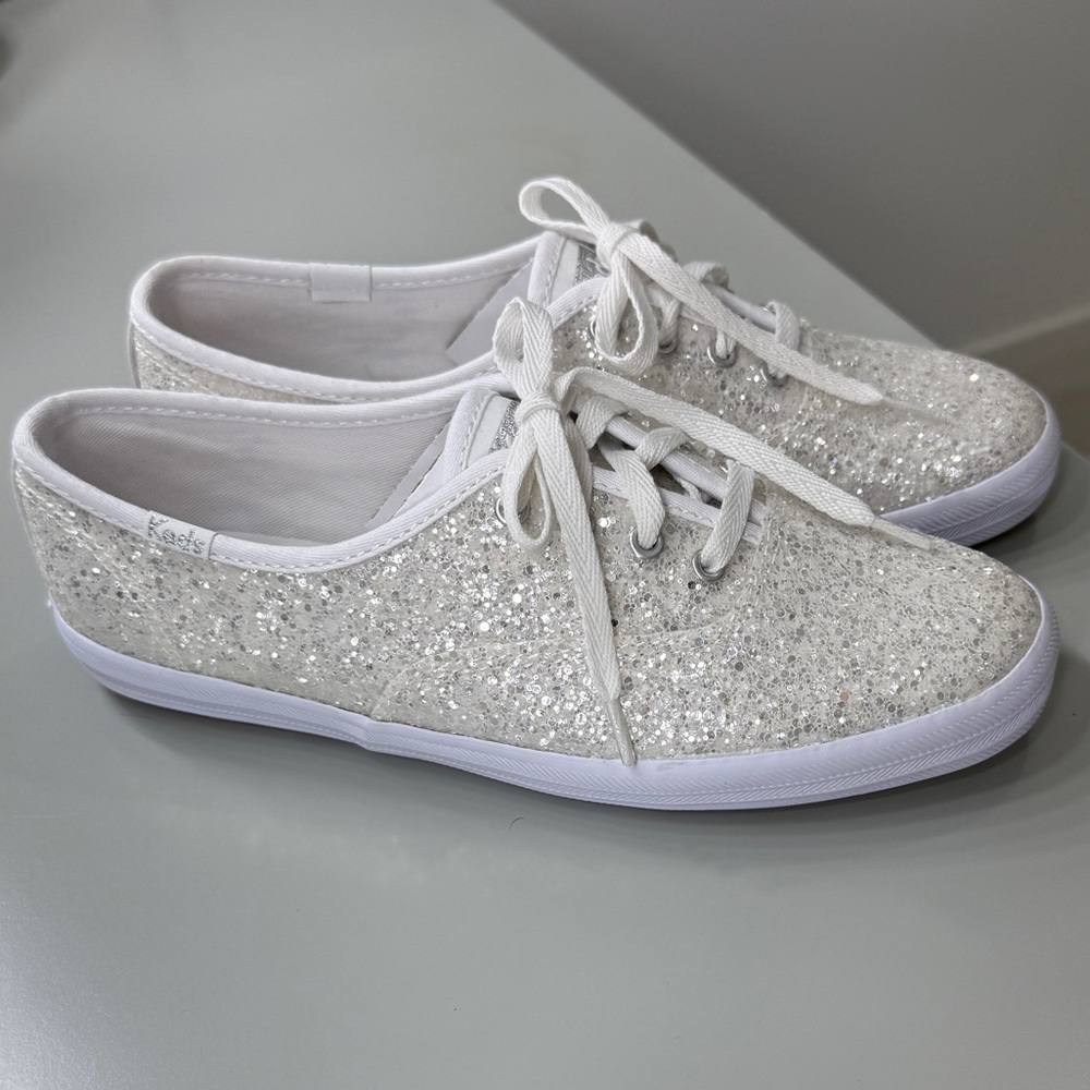 Keds Glitter Cel White Women's Sneakers